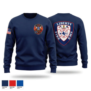 Crew Neck Sweatshirt, LFD, Fire Department, Teamtime, Team time, sublimation, custom sports apparel, team uniforms, spirit wear, spiritwear, sports uniforms, custom shirts, team store, custom team store, fundraiser sports, apparel fundraiser