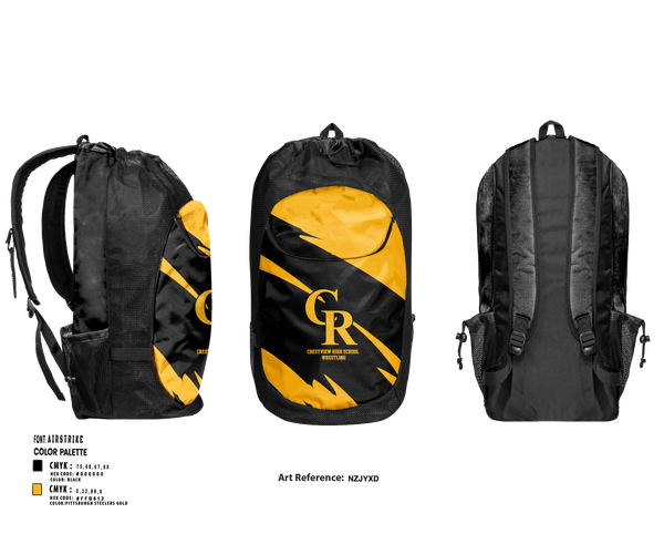 Gear Bag, Crestview High School Wrestling, Wrestling, Teamtime, Team time, sublimation, custom sports apparel, team uniforms, spirit wear, spiritwear, sports uniforms, custom shirts, team store, custom team store, fundraiser sports, apparel fundraiser