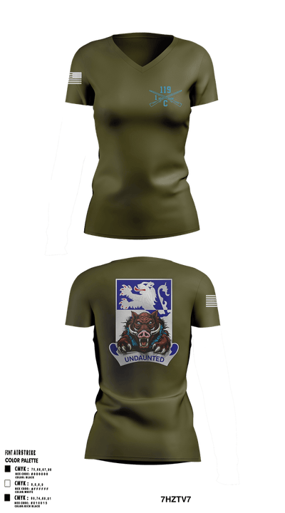 C 1-119 IN Women's Short Sleeve V-neck Shirt - 6