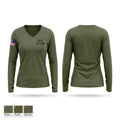 Co C, 1st CEB Women's Long Sleeve V-neck Shirt - 1