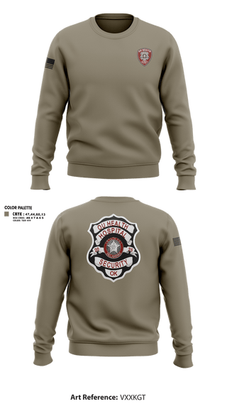 Crew Neck Sweatshirt, OUH Security, Police, Teamtime, Team time, sublimation, custom sports apparel, team uniforms, spirit wear, spiritwear, sports uniforms, custom shirts, team store, custom team store, fundraiser sports, apparel fundraiser