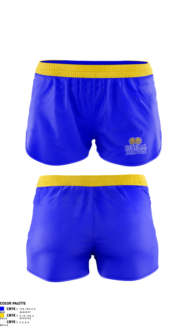 Womens Shorts, General Brown, Cheer, Teamtime, Team time, sublimation, custom sports apparel, team uniforms, spirit wear, spiritwear, sports uniforms, custom shirts, team store, custom team store, fundraiser sports, apparel fundraiser