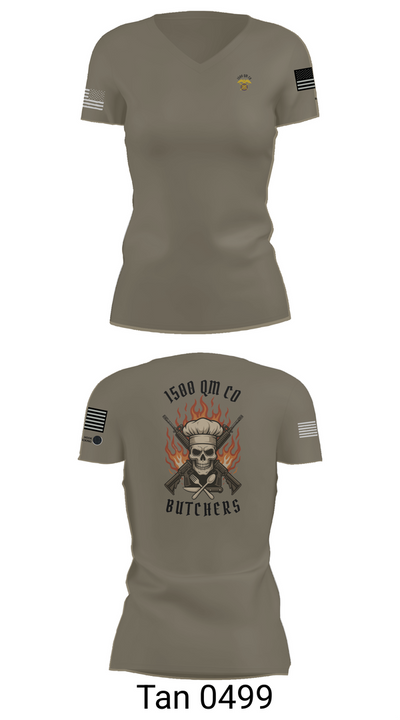 1500 QM Co 49393659 Women's Short Sleeve V-neck Shirt - 68