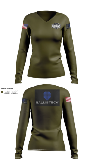 Womens Long Sleeve Vneck Shirt, Alabama SalesDana Safety Supply, Police, Teamtime, Team time, sublimation, custom sports apparel, team uniforms, spirit wear, spiritwear, sports uniforms, custom shirts, team store, custom team store, fundraiser sports, apparel fundraiser