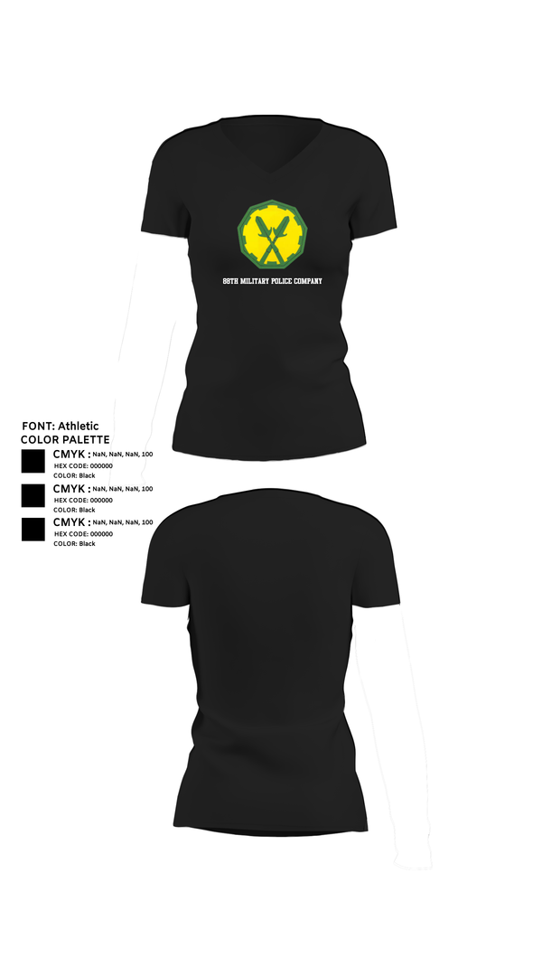 Womens Short Sleeve Vneck Shirt, 88th Military Police Company, , Teamtime, Team time, sublimation, custom sports apparel, team uniforms, spirit wear, spiritwear, sports uniforms, custom shirts, team store, custom team store, fundraiser sports, apparel fundraiser