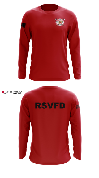 Long Sleeve Performance Shirt, Rawls Springs Volunteer Fire Department, Fire Department, Teamtime, Team time, sublimation, custom sports apparel, team uniforms, spirit wear, spiritwear, sports uniforms, custom shirts, team store, custom team store, fundraiser sports, apparel fundraiser