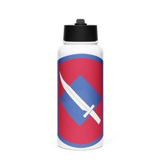 39th infantry 89191022 Stainless Steel Water Bottle with a Straw Lid