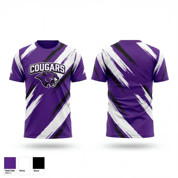 Old School Cotton Feel Shirt, Cougars, Men's Basketball, Teamtime, Team time, sublimation, custom sports apparel, team uniforms, spirit wear, spiritwear, sports uniforms, custom shirts, team store, custom team store, fundraiser sports, apparel fundraiser