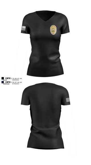 Womens Short Sleeve Vneck Shirt, McCordsville Police Department, Police, Teamtime, Team time, sublimation, custom sports apparel, team uniforms, spirit wear, spiritwear, sports uniforms, custom shirts, team store, custom team store, fundraiser sports, apparel fundraiser