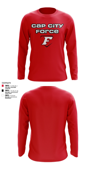 Long Sleeve Performance Shirt, Cap City Force - Gray, Softball, Teamtime, Team time, sublimation, custom sports apparel, team uniforms, spirit wear, spiritwear, sports uniforms, custom shirts, team store, custom team store, fundraiser sports, apparel fundraiser