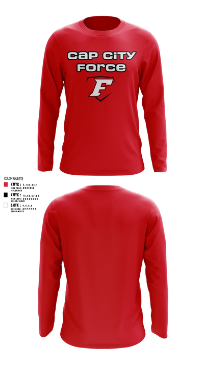 Cap City Force - Gray Long Sleeve Performance Shirt - 5