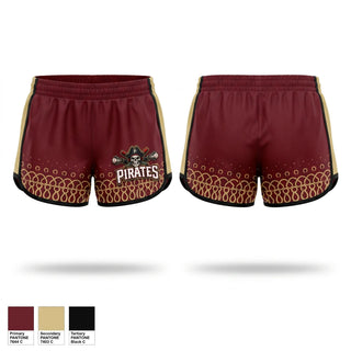 Womens Shorts, Port City Pirates, Baseball, Teamtime, Team time, sublimation, custom sports apparel, team uniforms, spirit wear, spiritwear, sports uniforms, custom shirts, team store, custom team store, fundraiser sports, apparel fundraiser