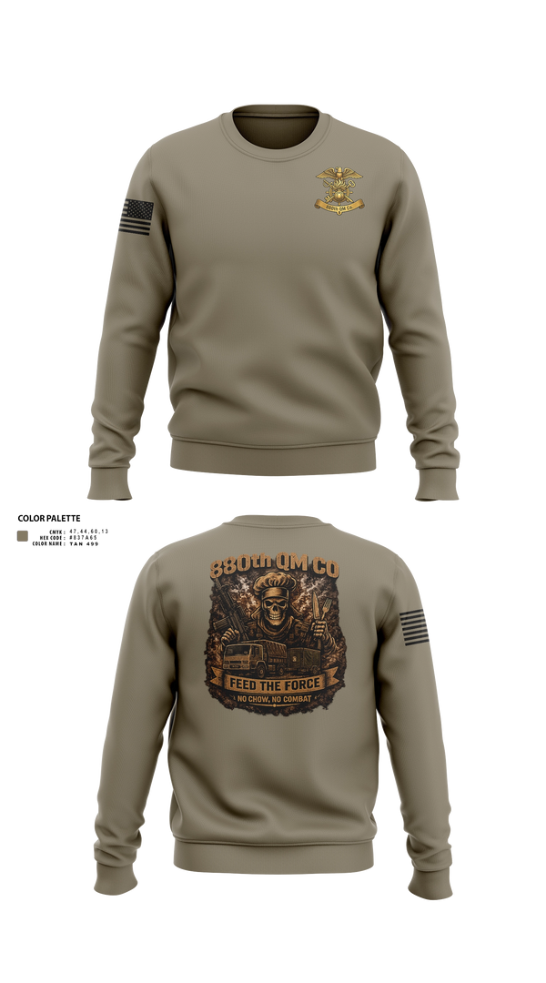 Crew Neck Sweatshirt, 880th QM CO, Army, Teamtime, Team time, sublimation, custom sports apparel, team uniforms, spirit wear, spiritwear, sports uniforms, custom shirts, team store, custom team store, fundraiser sports, apparel fundraiser