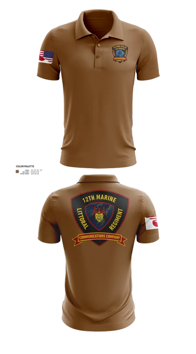 12th MLR Headquarters Element 19917243 Short Sleeve Performance Polo - 121