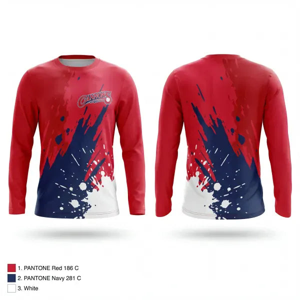Long Sleeve Performance Shirt, Lemoore Cannons, Baseball, Teamtime, Team time, sublimation, custom sports apparel, team uniforms, spirit wear, spiritwear, sports uniforms, custom shirts, team store, custom team store, fundraiser sports, apparel fundraiser