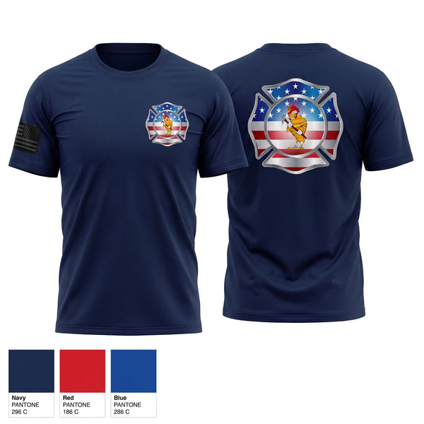 Old School Cotton Feel Shirt, Chickenbone Fire Department, Fire Department, Teamtime, Team time, sublimation, custom sports apparel, team uniforms, spirit wear, spiritwear, sports uniforms, custom shirts, team store, custom team store, fundraiser sports, apparel fundraiser