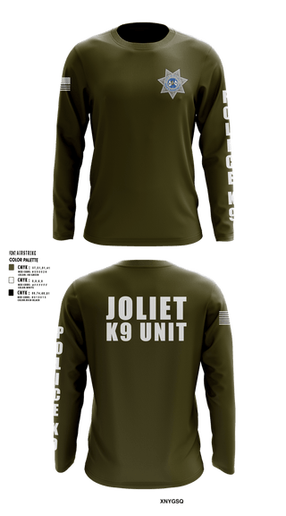 Long Sleeve Performance Shirt, Joliet Police K-9 Unit, Police, Teamtime, Team time, sublimation, custom sports apparel, team uniforms, spirit wear, spiritwear, sports uniforms, custom shirts, team store, custom team store, fundraiser sports, apparel fundraiser