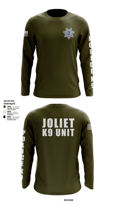 Joliet Police K-9 Unit 79217416 Long Sleeve Performance Shirt 12
