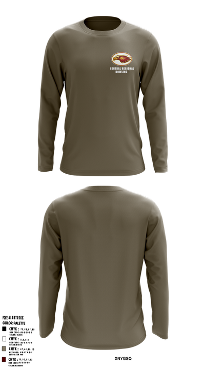 Central Regional High School Bowling 42780139 Long Sleeve Performance Shirt 3