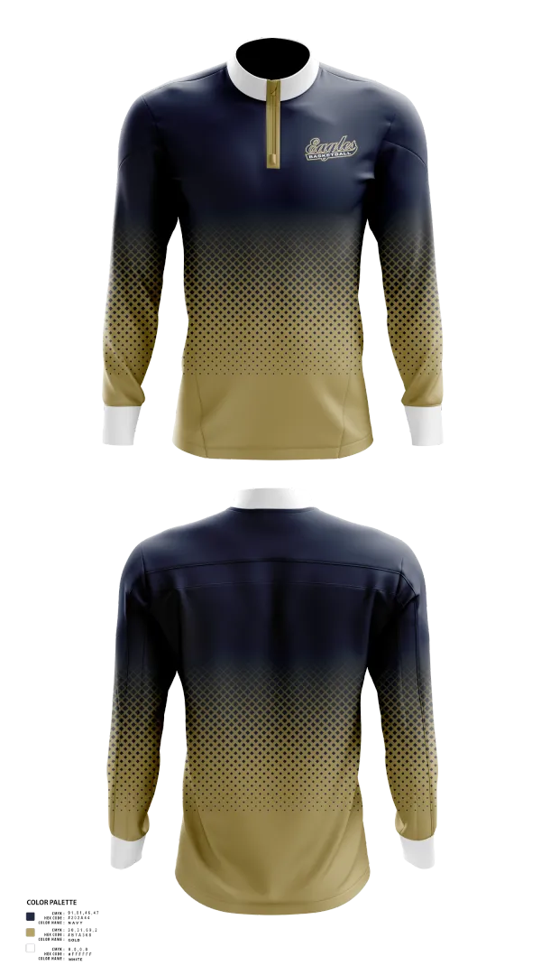 Quarter Zip Jacket, Jacksonville High School Basketball, Women's Basketball, Teamtime, Team time, sublimation, custom sports apparel, team uniforms, spirit wear, spiritwear, sports uniforms, custom shirts, team store, custom team store, fundraiser sports, apparel fundraiser