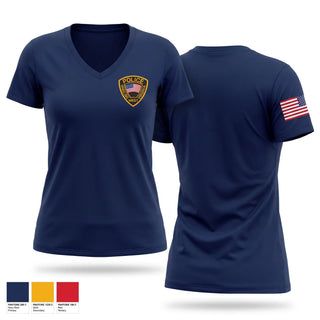 Womens Short Sleeve Vneck Shirt, Wheeling Police Department, Police, Teamtime, Team time, sublimation, custom sports apparel, team uniforms, spirit wear, spiritwear, sports uniforms, custom shirts, team store, custom team store, fundraiser sports, apparel fundraiser