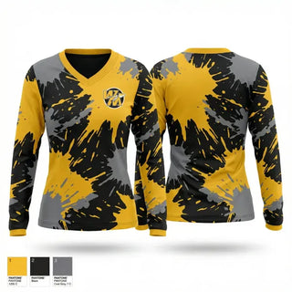 Womens Long Sleeve Vneck Shirt, Watkins Memorial High School Golf, Golf, Teamtime, Team time, sublimation, custom sports apparel, team uniforms, spirit wear, spiritwear, sports uniforms, custom shirts, team store, custom team store, fundraiser sports, apparel fundraiser