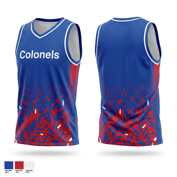 Mens Basketball Jersey, Colonels, Men's Basketball, Teamtime, Team time, sublimation, custom sports apparel, team uniforms, spirit wear, spiritwear, sports uniforms, custom shirts, team store, custom team store, fundraiser sports, apparel fundraiser