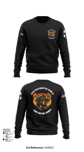 Crew Neck Sweatshirt, 10th Field Hospital (FWD), , Teamtime, Team time, sublimation, custom sports apparel, team uniforms, spirit wear, spiritwear, sports uniforms, custom shirts, team store, custom team store, fundraiser sports, apparel fundraiser