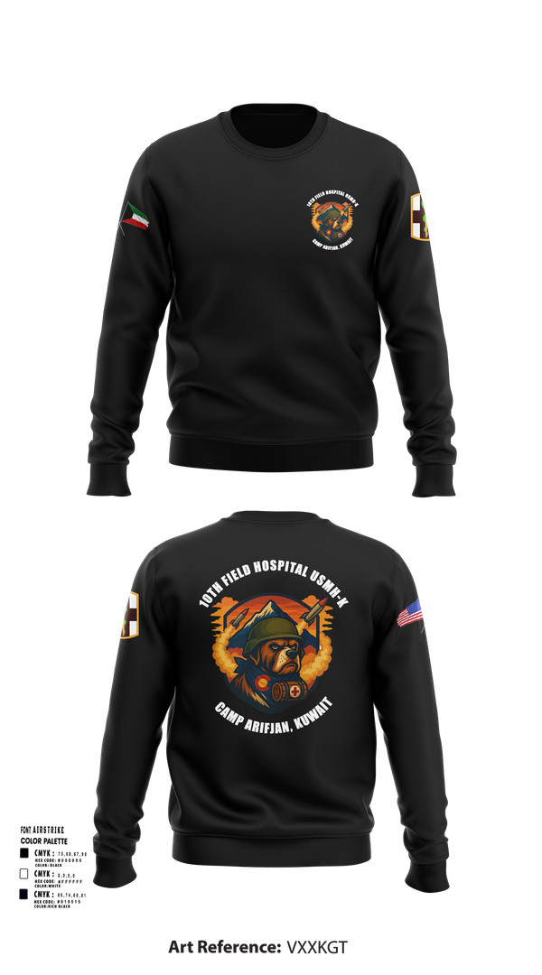 Crew Neck Sweatshirt, 10th Field Hospital (FWD), , Teamtime, Team time, sublimation, custom sports apparel, team uniforms, spirit wear, spiritwear, sports uniforms, custom shirts, team store, custom team store, fundraiser sports, apparel fundraiser