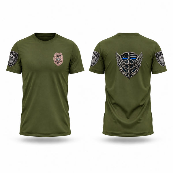 Short Sleeve Performance Shirt, DeQuincy Police Department, Police, Teamtime, Team time, sublimation, custom sports apparel, team uniforms, spirit wear, spiritwear, sports uniforms, custom shirts, team store, custom team store, fundraiser sports, apparel fundraiser