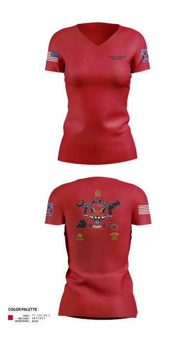 F-FSC 94270351 Women's Short Sleeve V-neck Shirt - 21