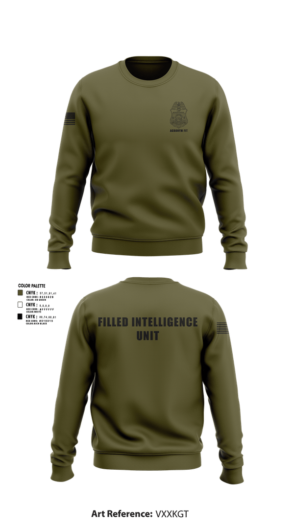 Crew Neck Sweatshirt, Field Intelligence Unit, Police, Teamtime, Team time, sublimation, custom sports apparel, team uniforms, spirit wear, spiritwear, sports uniforms, custom shirts, team store, custom team store, fundraiser sports, apparel fundraiser