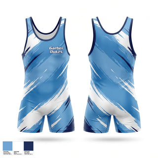 Wrestling Singlet, Garber Dukes, Wrestling, Teamtime, Team time, sublimation, custom sports apparel, team uniforms, spirit wear, spiritwear, sports uniforms, custom shirts, team store, custom team store, fundraiser sports, apparel fundraiser