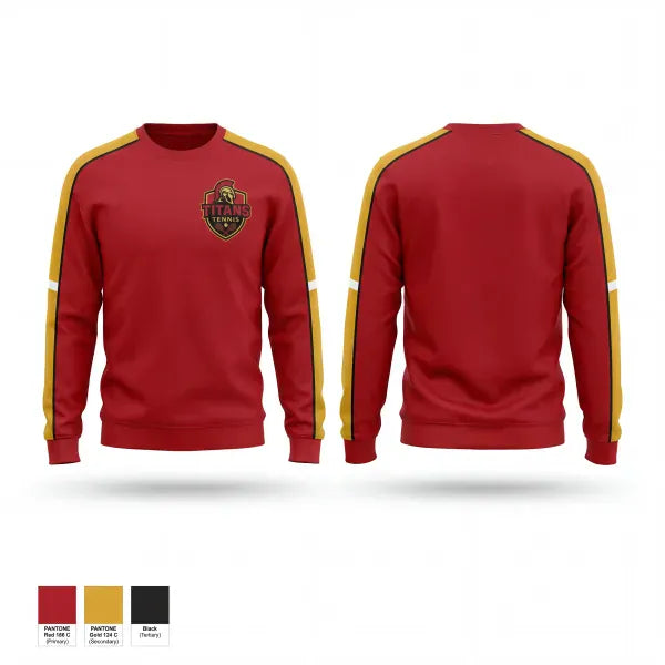 Crew Neck Sweatshirt, Tinley Park High School Tennis, Tennis, Teamtime, Team time, sublimation, custom sports apparel, team uniforms, spirit wear, spiritwear, sports uniforms, custom shirts, team store, custom team store, fundraiser sports, apparel fundraiser
