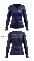 Fluvanna county emergency services 64249555 Women's Long Sleeve V-neck Shirt - 1