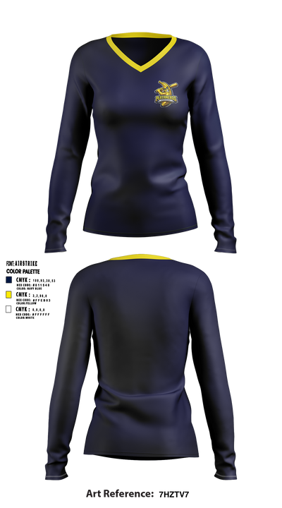 PC SOFTBALL TEAM 49705440 Women's Long Sleeve V-neck Shirt - 5
