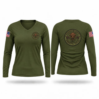 Womens Long Sleeve Vneck Shirt, Stewart County SRT, Police, Teamtime, Team time, sublimation, custom sports apparel, team uniforms, spirit wear, spiritwear, sports uniforms, custom shirts, team store, custom team store, fundraiser sports, apparel fundraiser