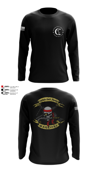 1st Battalion 2nd Marines Charlie Co Veteran 59013691 Long Sleeve Performance Shirt 5
