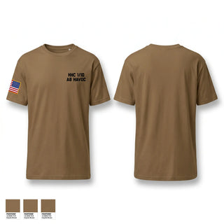Old School Cotton Feel Shirt, HHC 1-10 AB HAVOC, Army, Teamtime, Team time, sublimation, custom sports apparel, team uniforms, spirit wear, spiritwear, sports uniforms, custom shirts, team store, custom team store, fundraiser sports, apparel fundraiser