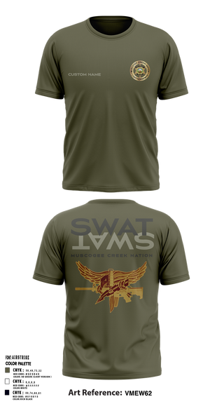 Short Sleeve Performance Shirt, Muscogee Creek Nation SWAT, , Teamtime, Team time, sublimation, custom sports apparel, team uniforms, spirit wear, spiritwear, sports uniforms, custom shirts, team store, custom team store, fundraiser sports, apparel fundraiser