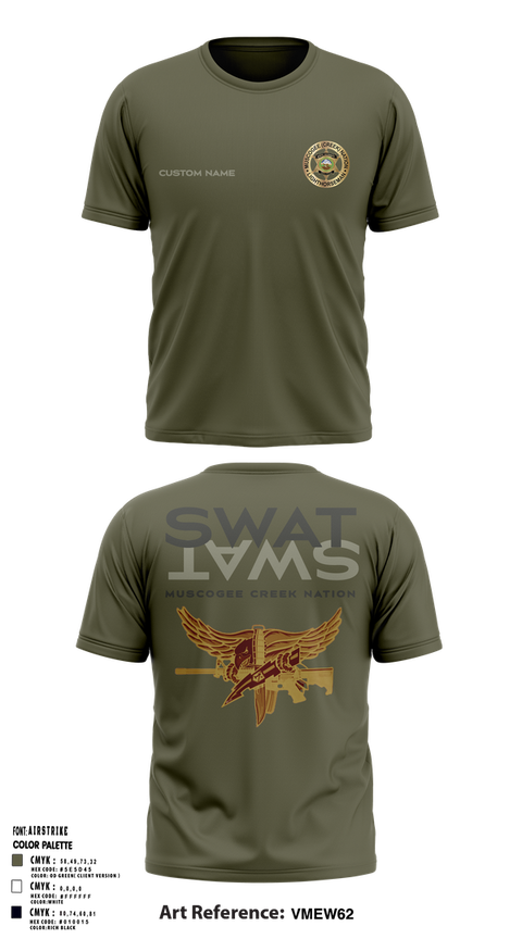Short Sleeve Performance Shirt, Muscogee Creek Nation SWAT, , Teamtime, Team time, sublimation, custom sports apparel, team uniforms, spirit wear, spiritwear, sports uniforms, custom shirts, team store, custom team store, fundraiser sports, apparel fundraiser