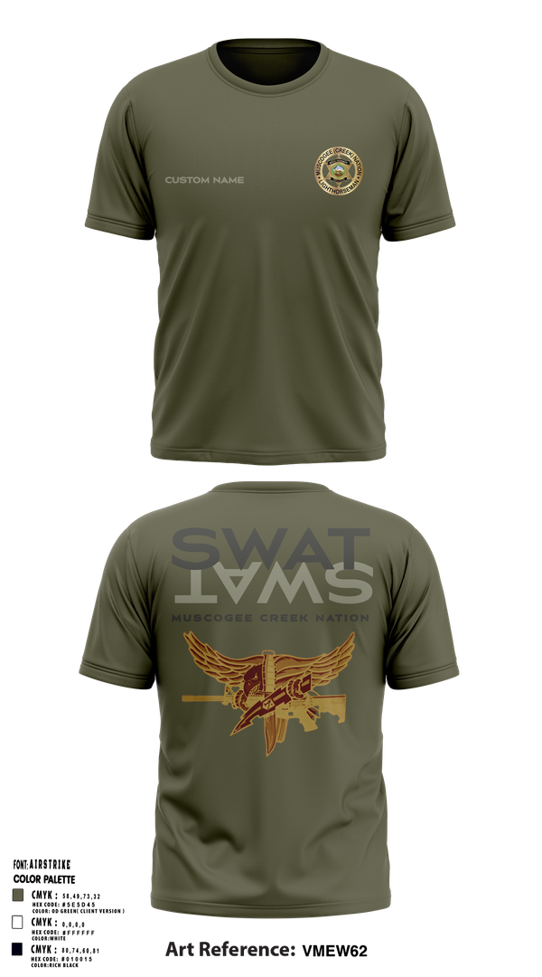 Short Sleeve Performance Shirt, Muscogee Creek Nation SWAT, , Teamtime, Team time, sublimation, custom sports apparel, team uniforms, spirit wear, spiritwear, sports uniforms, custom shirts, team store, custom team store, fundraiser sports, apparel fundraiser