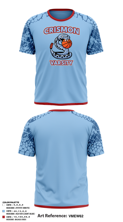 Crismon Rattlers 55873253 Short Sleeve Performance Shirt - 3