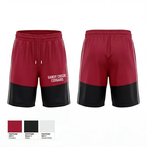 Athletic Shorts With Pockets, Sandy Creek Cougars, Softball, Teamtime, Team time, sublimation, custom sports apparel, team uniforms, spirit wear, spiritwear, sports uniforms, custom shirts, team store, custom team store, fundraiser sports, apparel fundraiser