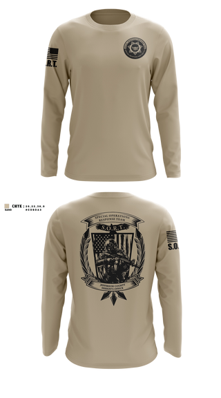Long Sleeve Performance Shirt, Jefferson County Sheriff's Office S.O.R.T., Police, Teamtime, Team time, sublimation, custom sports apparel, team uniforms, spirit wear, spiritwear, sports uniforms, custom shirts, team store, custom team store, fundraiser sports, apparel fundraiser
