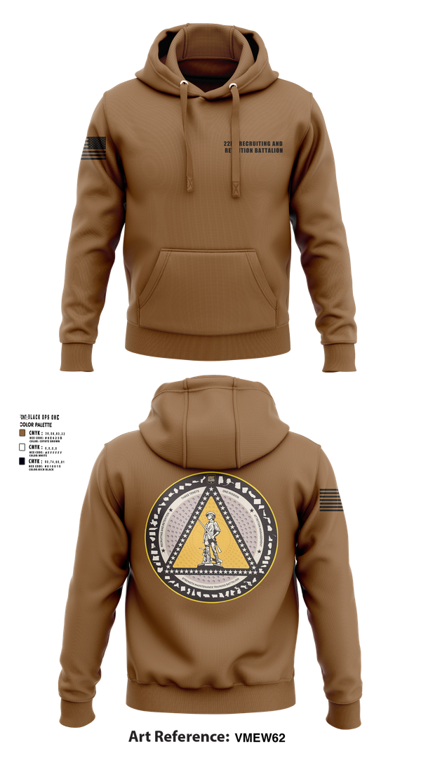 Hoodie, 22nd Recruiting and Retention Battalion, , Teamtime, Team time, sublimation, custom sports apparel, team uniforms, spirit wear, spiritwear, sports uniforms, custom shirts, team store, custom team store, fundraiser sports, apparel fundraiser