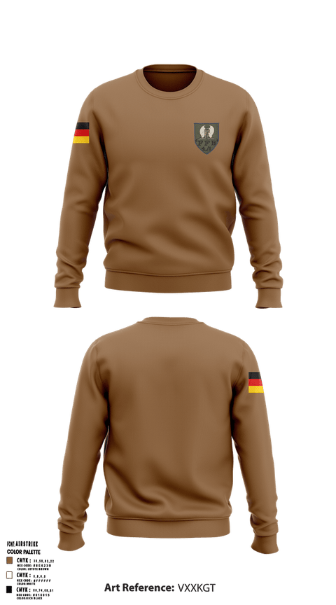 Crew Neck Sweatshirt, 4./PuPiBtl.1 FFB Zg., , Teamtime, Team time, sublimation, custom sports apparel, team uniforms, spirit wear, spiritwear, sports uniforms, custom shirts, team store, custom team store, fundraiser sports, apparel fundraiser