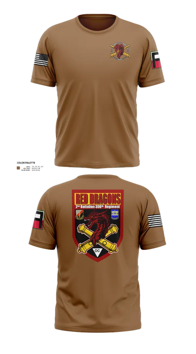 2-306th FAR 32661522 Short Sleeve Performance Shirt - 22