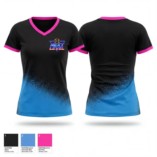 Womens Short Sleeve Vneck Shirt, NEXT LEVEL, Softball, Teamtime, Team time, sublimation, custom sports apparel, team uniforms, spirit wear, spiritwear, sports uniforms, custom shirts, team store, custom team store, fundraiser sports, apparel fundraiser