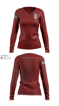 The Melrose Fire Company Incorporated 84438539 Women's Long Sleeve V-neck Shirt - 32